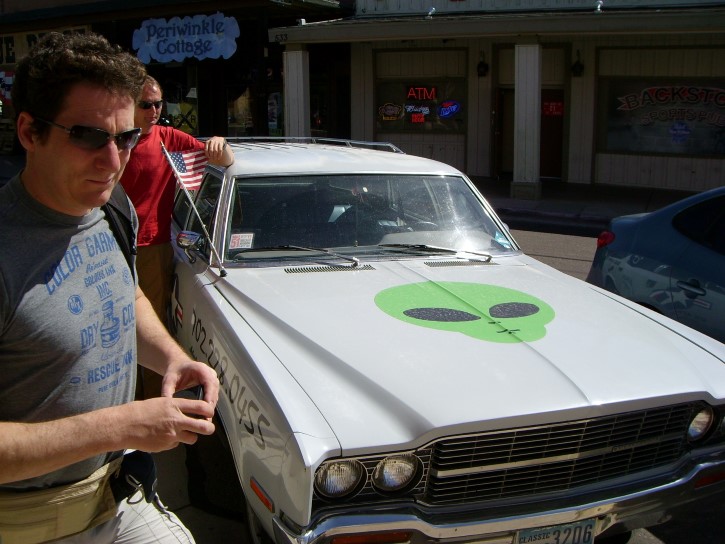Alien car geleend op airport Boulder City 